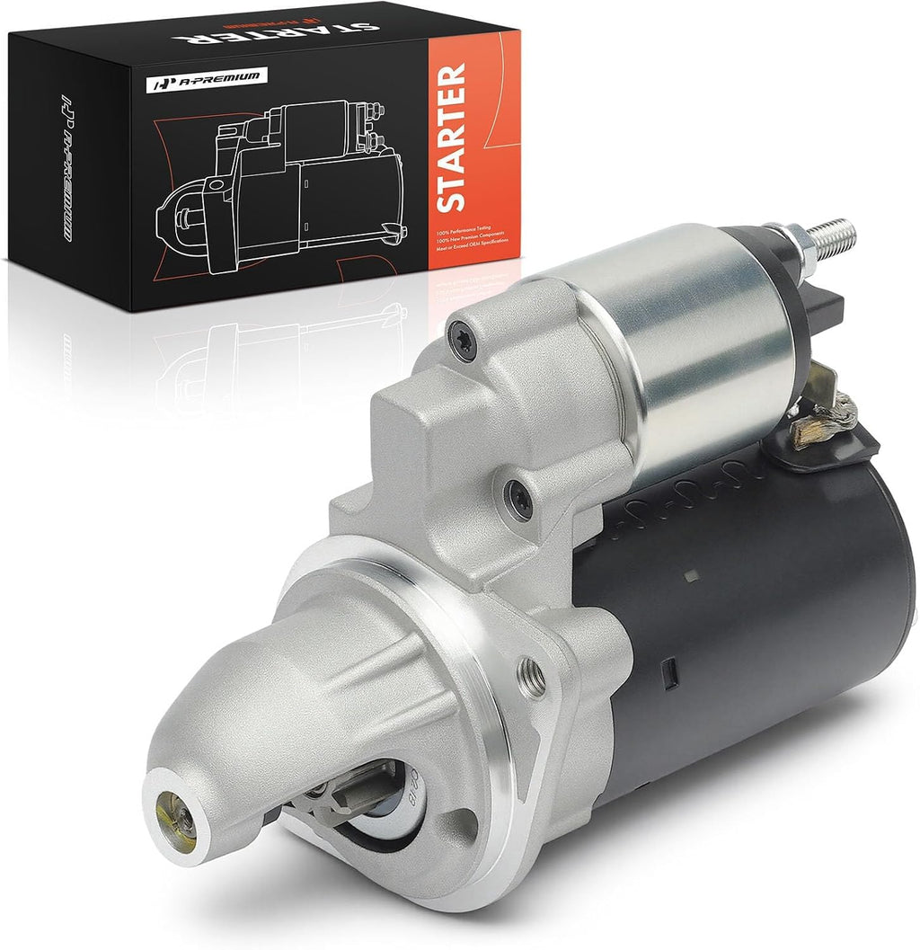 A-Premium Starter Motor, 12V 1.1KW 9 Teeth Clockwise, Compatible with BMW | for 323i 07-09, 325i 06, 328i 07-11, 330i 06, 335i/X3 07-11, X5 07-11, 525i/530i 06-07, X1 13-15