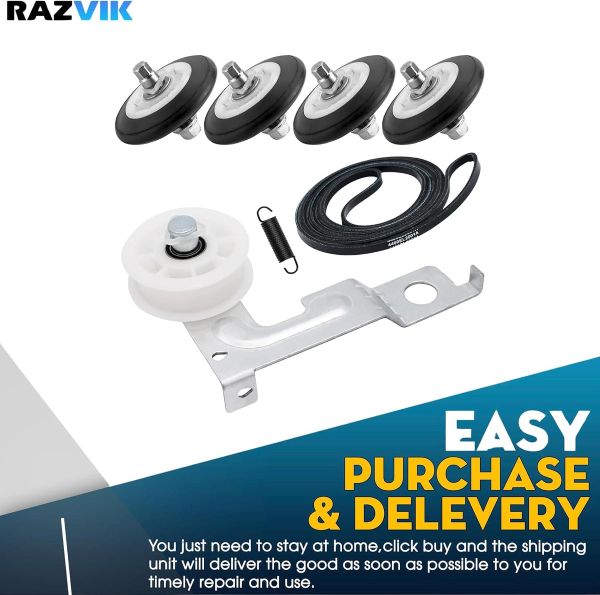 Dryer Belt Idler Pulley Roller Replacement for LG DLE5977B DLE5977S DLE5977W DLE7177RM DLGX3571W