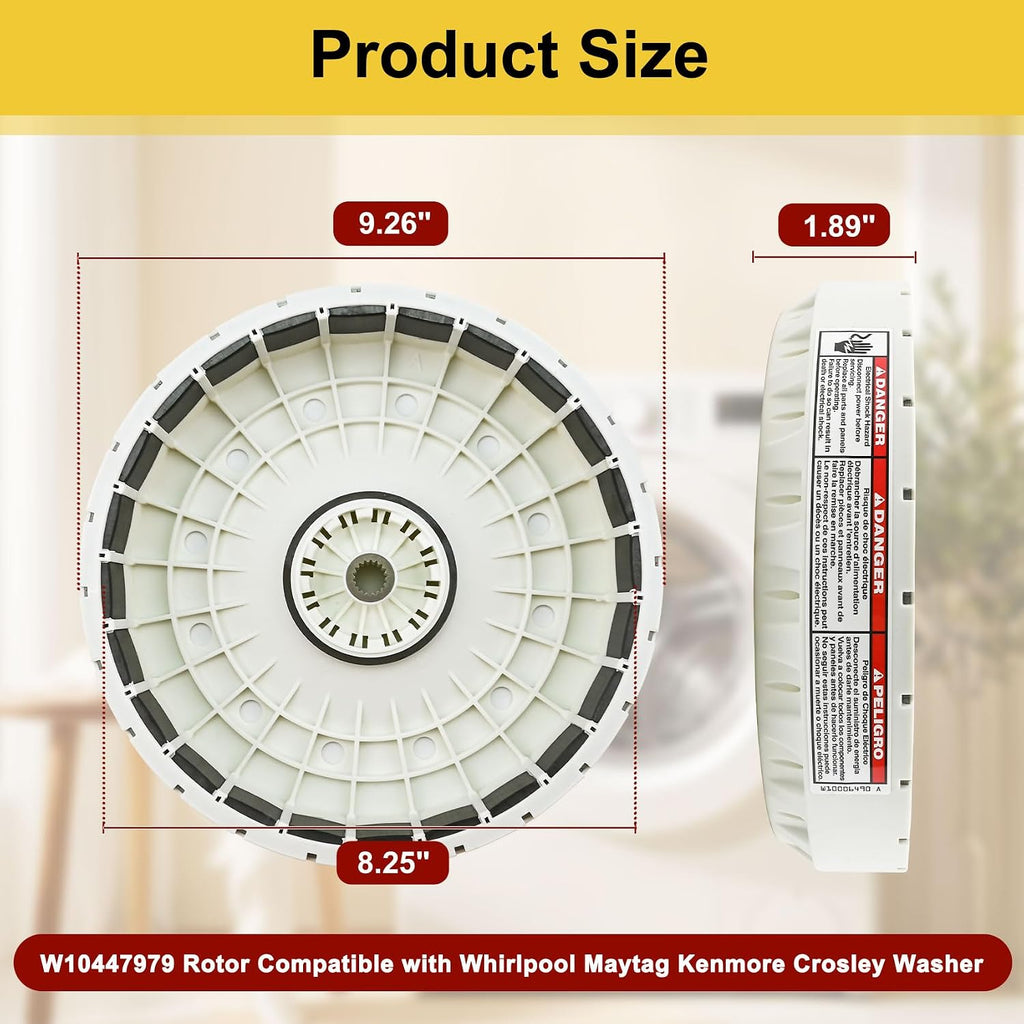 W10754161 W10447979 Washer Rotor (OEM) Compatible with whirlpool maytag
