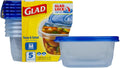 GladWare Medium Rectangle Food Storage Containers with Lids, BPA Free Plastic for Soups Salads and Meal Prep