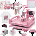 Heat Press 15x15 inch, Heat Press Machine for T-Shirts, 5 in 1 Heat Press Machine with 30 OZ Tumbler Press, Combo