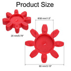 uxcell 4pcs GS38 Coupling Insert, Urethane Flexible Solid Type Jaw Coupling Center Insert for L-Jaw Couplings L-Jaw Couplers Set, Red