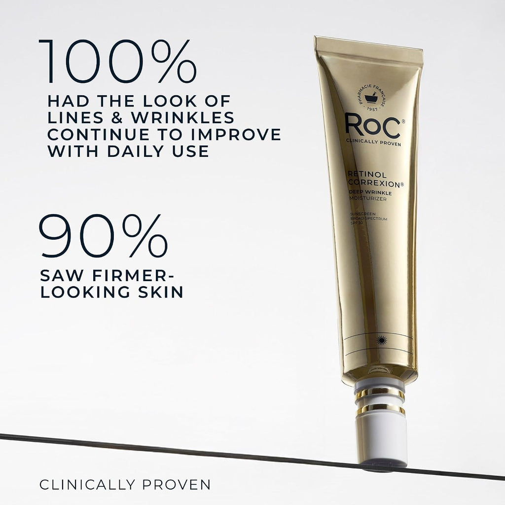 Retinol Correxion Deep Wrinkle Daily Face Moisturizer with Sunscreen SPF 30 for Fine Lines, Dark Spots, Post-Acne