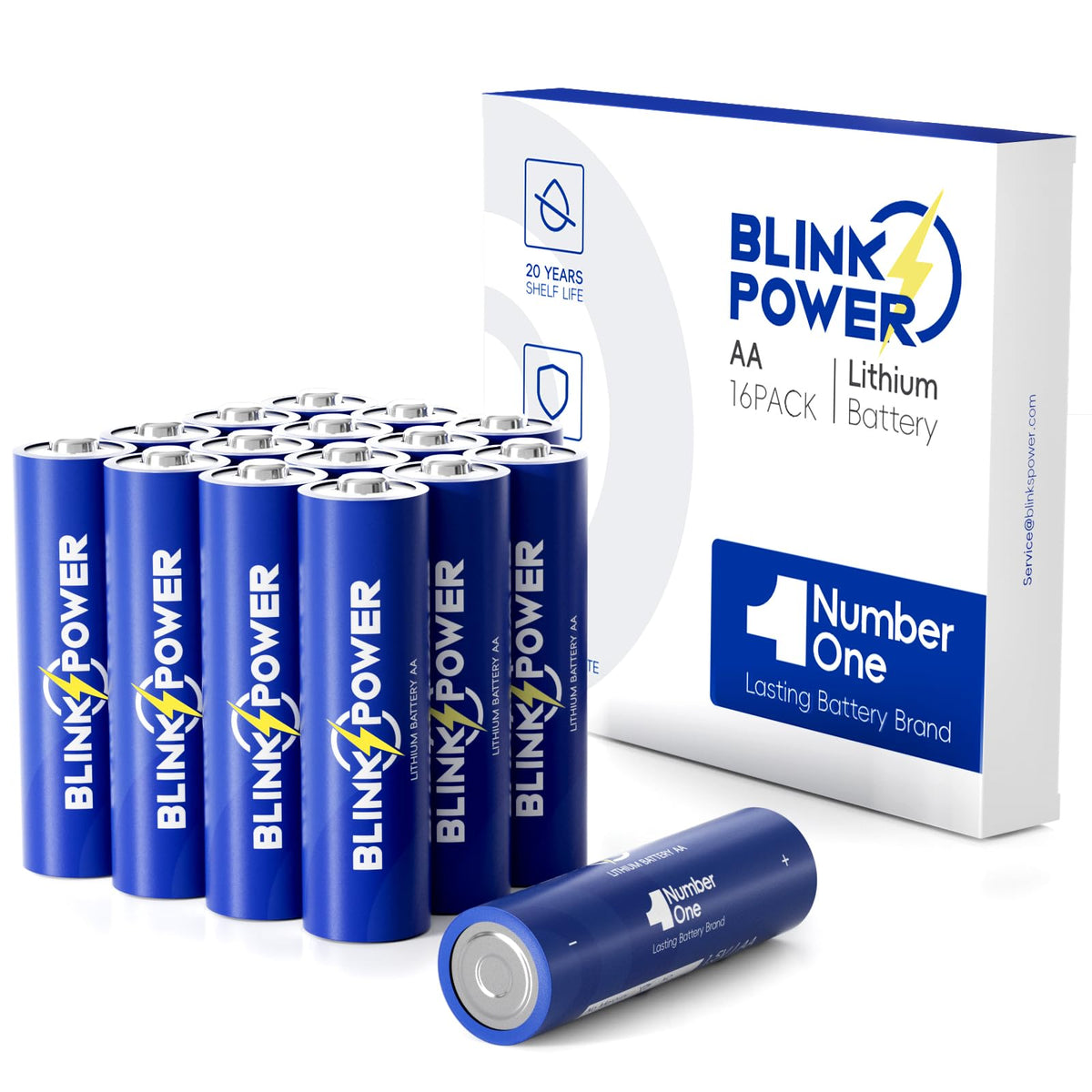 Lithium Batteries AA 16 Pack, No.1 Lasting, 1.5V
