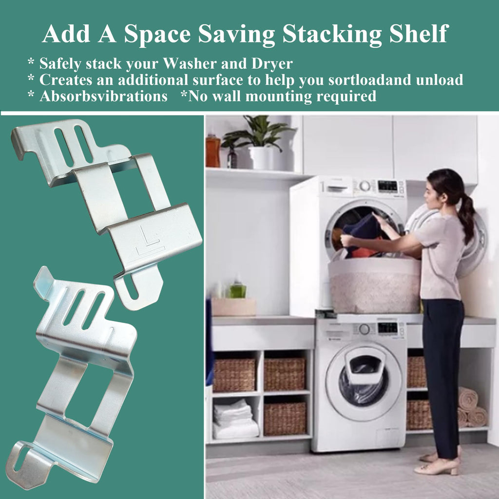MEANHDAG Stacking Kit SK-DH for Samsung 24” Wide Front Load Washer and Dryer Combo, Save Space Solution for Stackable Laundry Machine Sets, All Parts Included