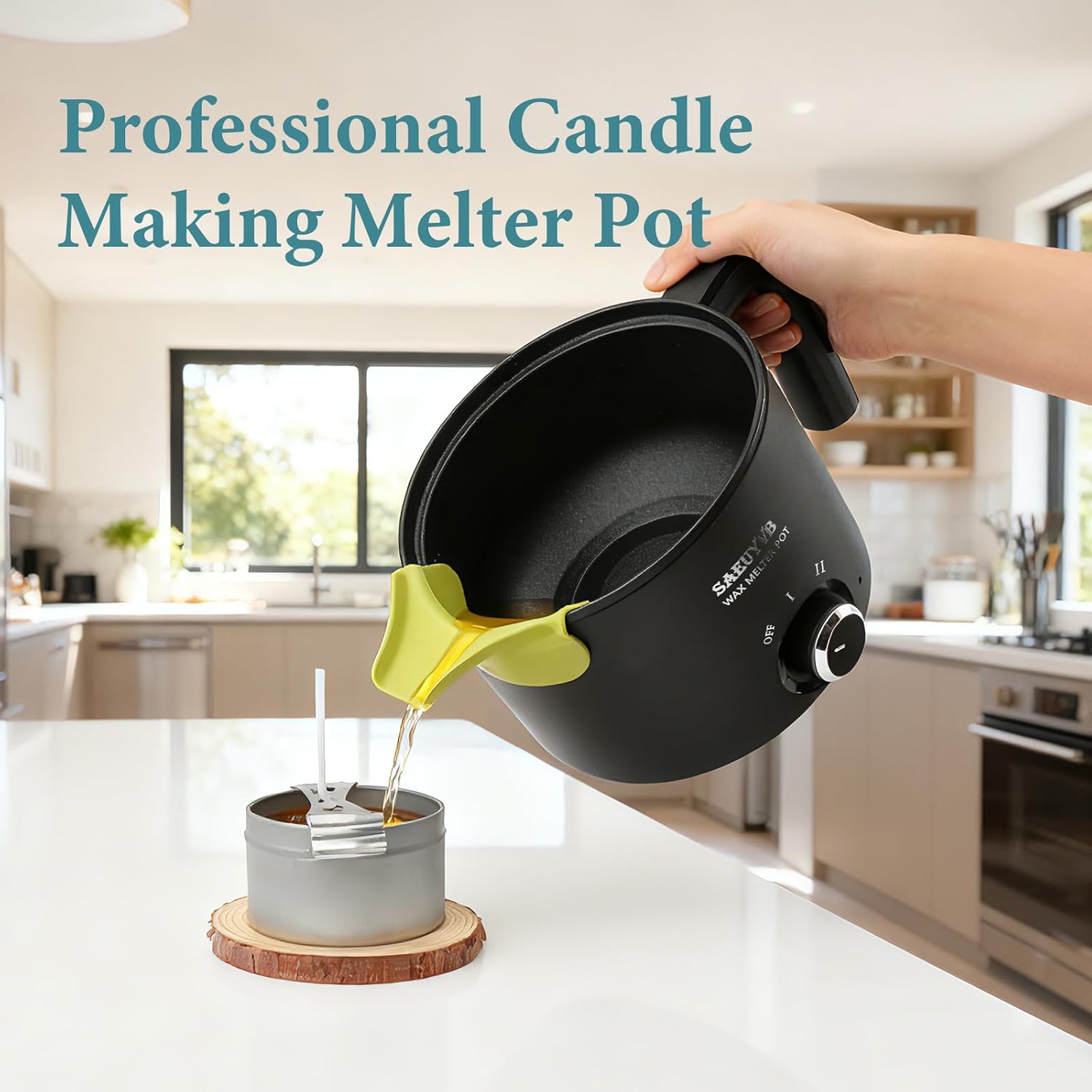 Candle Making Kit with 1.8L Wax Melter Pot | Wax Melter for Candle Making with Thermometer,Spoon,Complete Candle