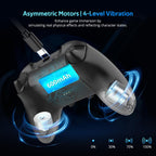 C8 PC Controller - Wireless Bluetooth Gamepad - Hall Effect Joystick RGB Backlit - 1000Hz Polling Rate -Dual Vibrate
