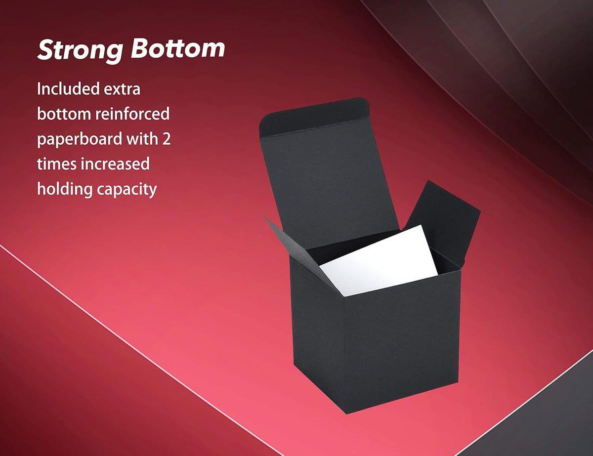 Black Gift Boxes with Lids, 24 Pack, 6x6x6 IN