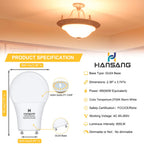 GU24 LED Light Bulbs 60W Equivalent 2700K Warm White CRI85+ 900LM