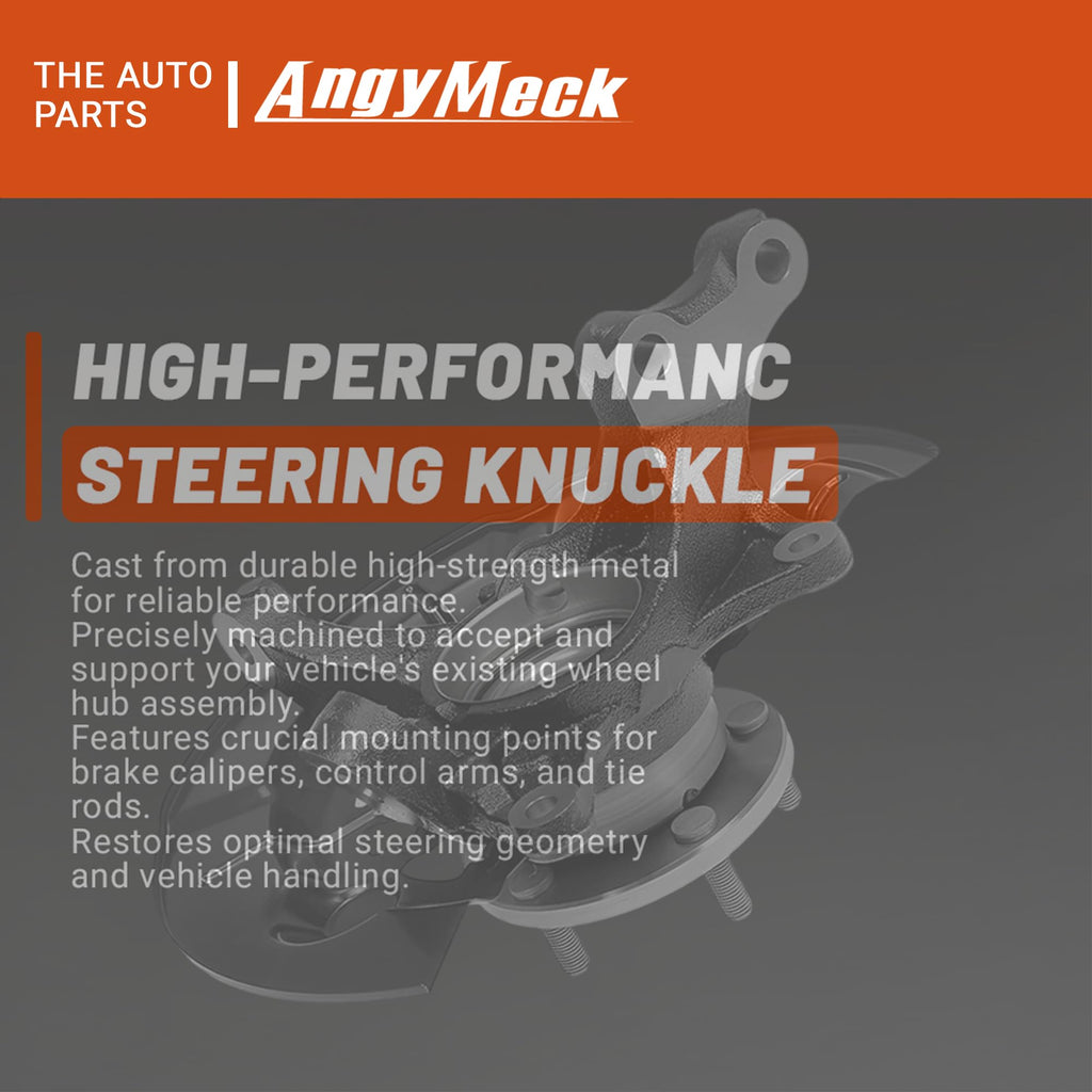 AngyMeck Front Steering Knuckle Wheel Bearing Hub Assembly For Toyota Camry