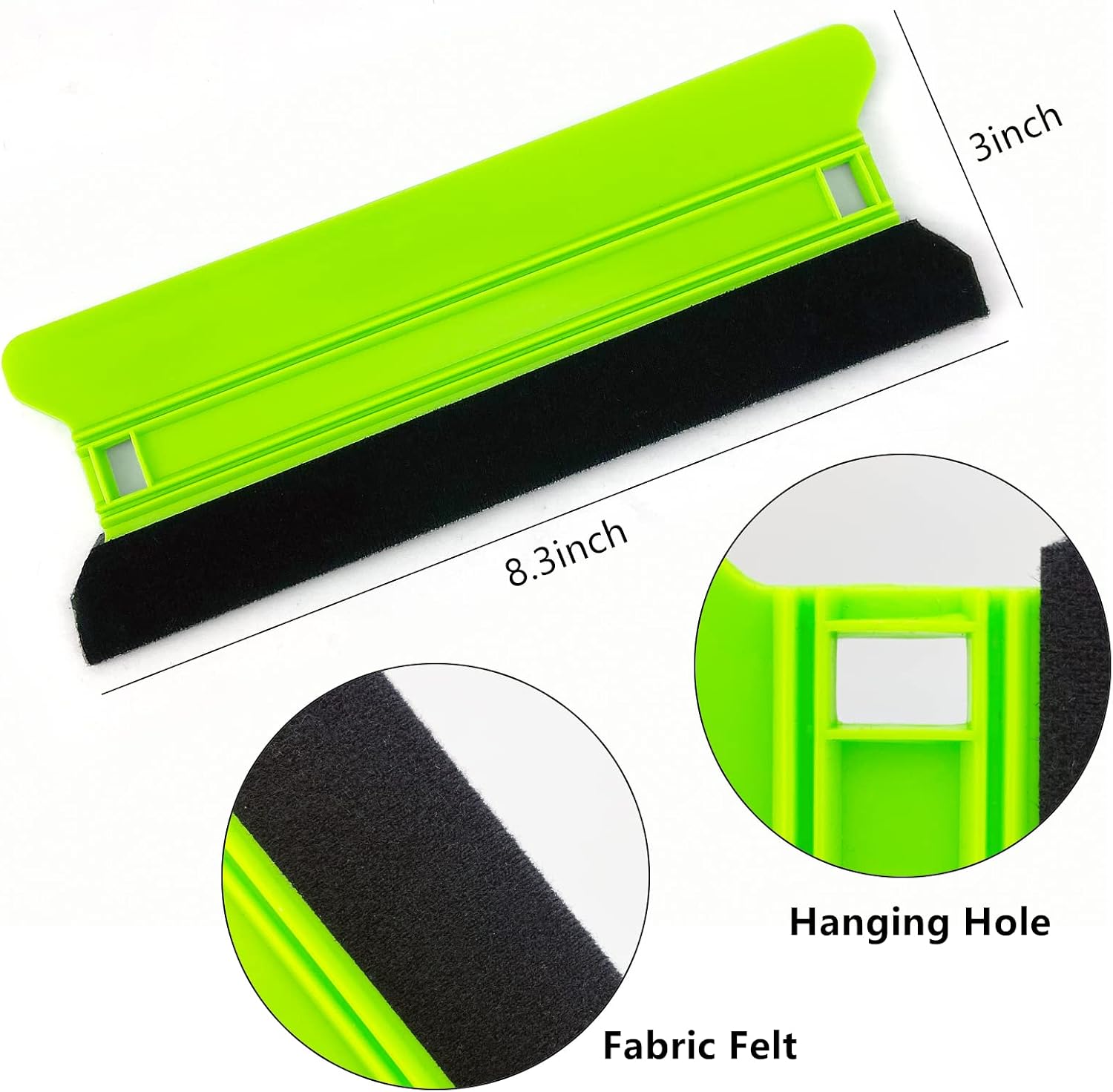 8.3inch Large Vinyl Wrapping Felt Squeegee with 4inch Vinyl Squeegee Applicator for Fastly Installing Vehicle Tinting