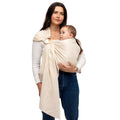 Ring Sling Baby Carrier - 0-36 Months (up to 35 lbs) - Standard (74") Sparrow & Rose Gold Ring - Front, Hip or Back