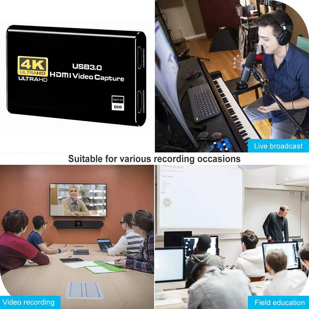 Capture Card for Streaming 4K HDMI Video Capture Card | Game Capture Card, 1080P 60FPS Video Capture Device, HDMI to