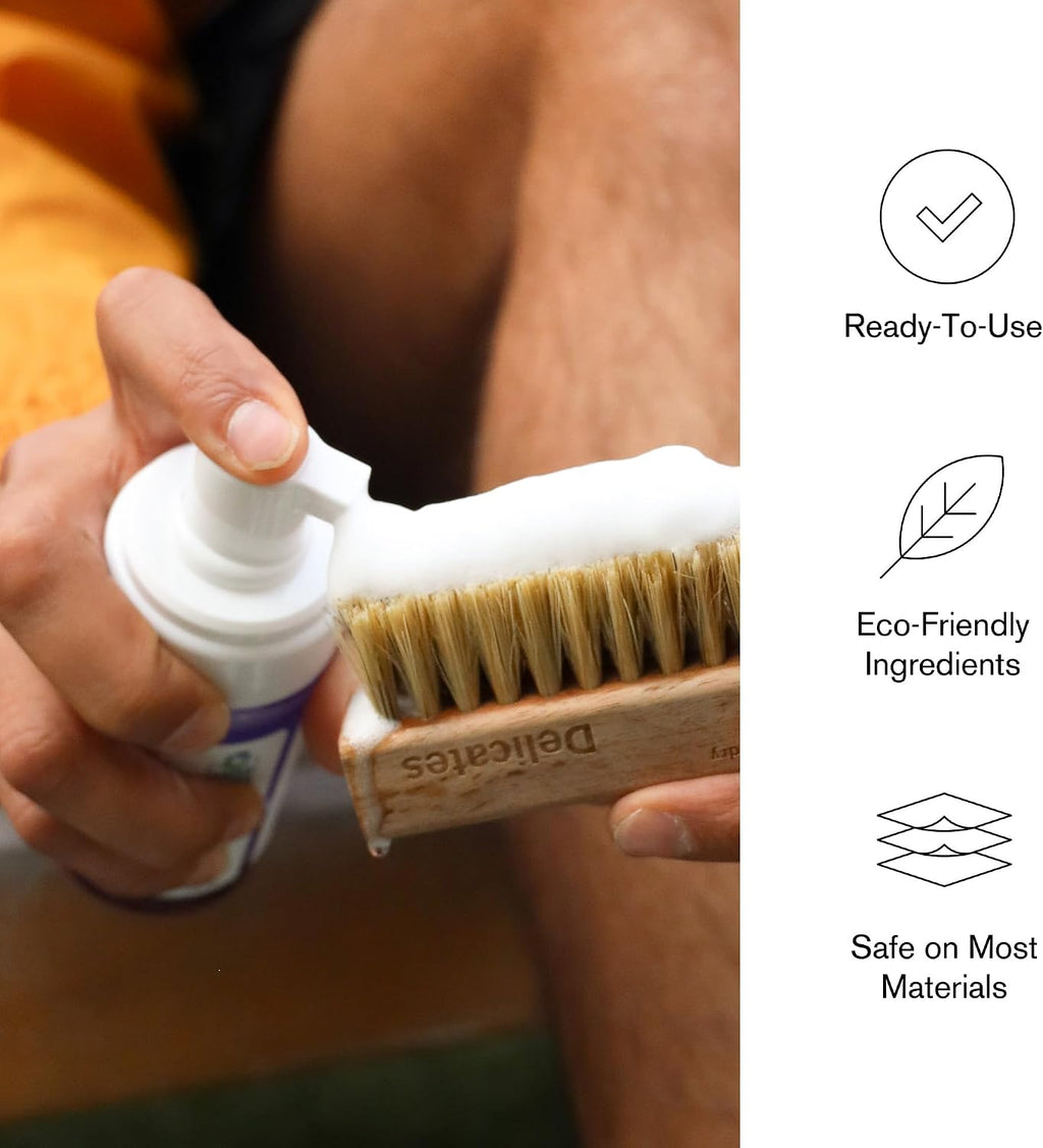 Ready-To-Use Foam, Shoe Cleaner, Sneaker Care, Ideal for Footwear, Safe for Leather, Suede, Nubuck, Cotton, Knits, 7oz