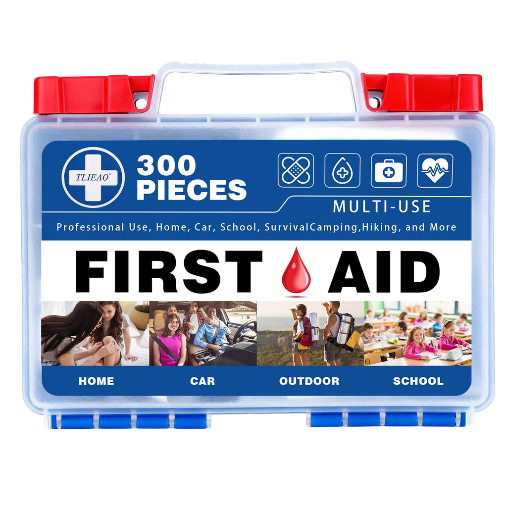 300 Piece Professional First Aid Kit, Navy Blue