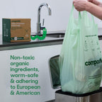 Compostable Small Trash Bags 2.6 Gallon for Bathroom, 200 Ct