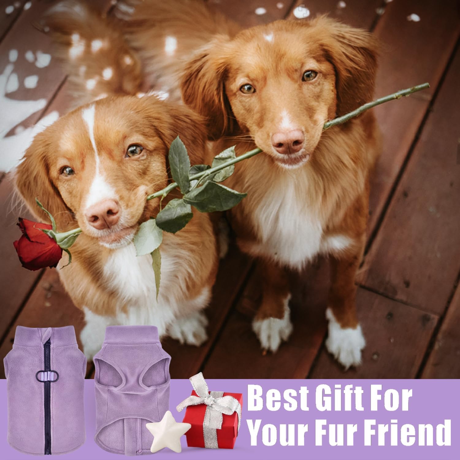Dog Fleece Vest Sweater Zip Up Warm Pullover Dogs Jacket with D-Ring Leash Winter Cold Weater Coat Pet Sweatershirt