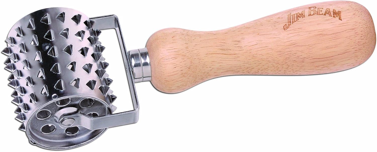 Style Asia Jim Beam JB0150 Rolling Vintage Style Meat Tenderizer, Silver