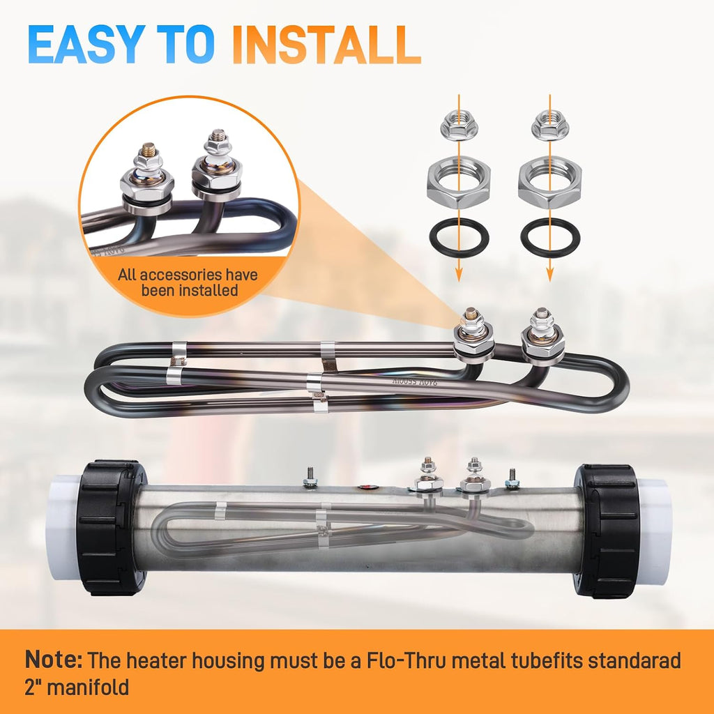 5.5KW 240V Titanium Hot Tub Heater Element Compatible with Balboa 58083