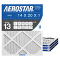 Air Filter 14x20x1 MERV 13 AC Filter, HVAC, Furnace Filter, 4 Pack