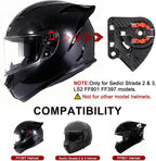 Strada 2 Strada 3 Visor Mechanism - PSLER Motorcycle Helmet Tinted Visor Base Plate Replacement for Sedici Strada 2