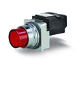 Siemens 52PL4L2 Heavy Duty Pilot Light, Water and Oil Tight, Plastic Lens, Integrated LED Module, Red, 24VAC/VDC Voltage
