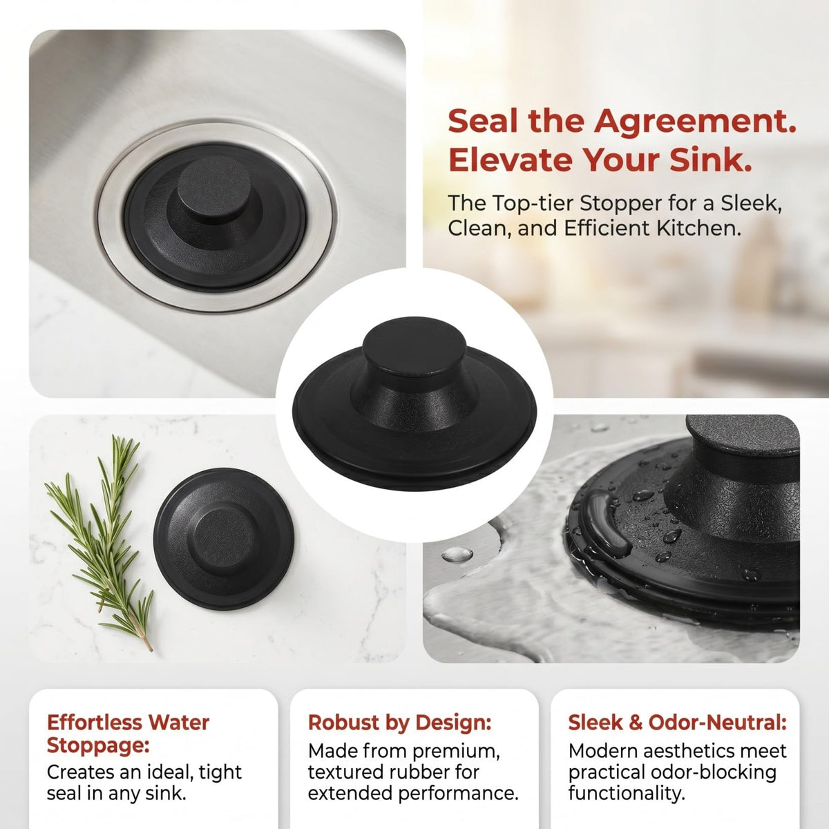 PRETYZOOM Garbage Disposal Sink Stopper Sink Plug for Kitchens
