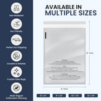 4x6 Clear Poly Bags with Suffocation Warning – 500 Count Resealable Transparent Plastic Packaging Bags Featuring
