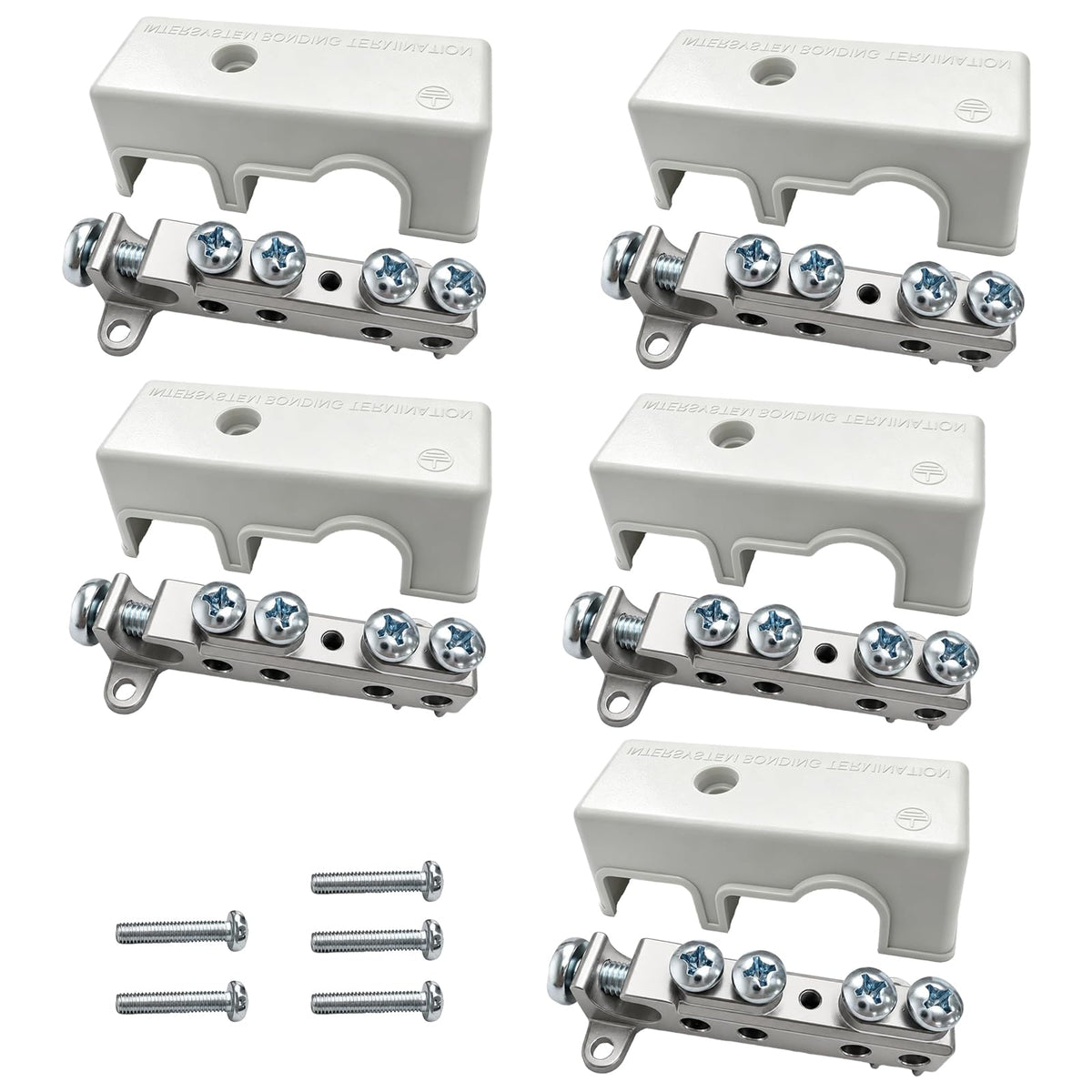 5 PC GB5-1 White intersystem bonding Bridge for CATV Phone Satellite