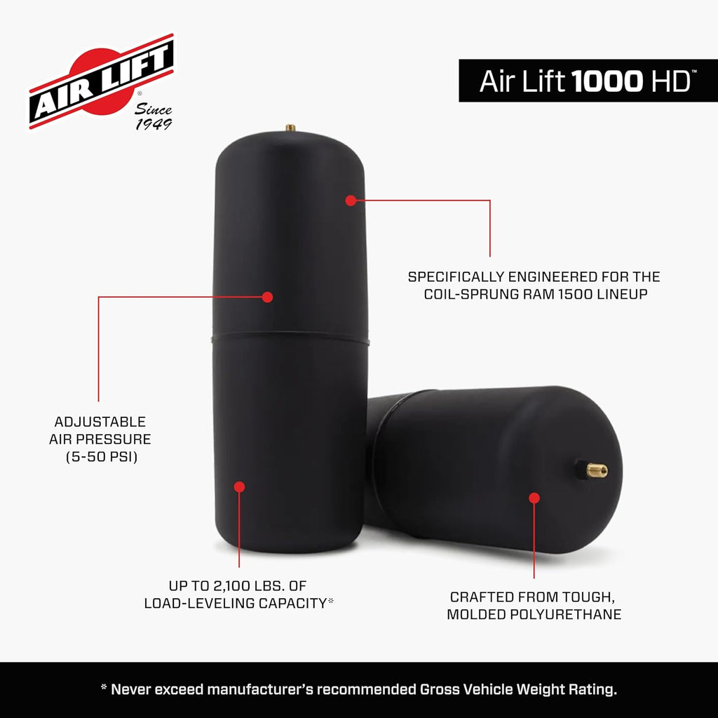 Air Lift 1000 HD Air Spring Kit for 2009-2025 Ram 1500-60818HD