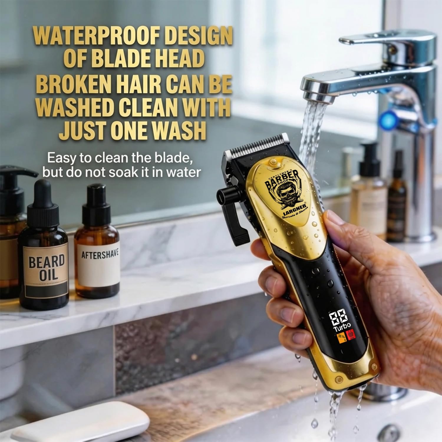 Hair Clippers for Men Professional, Cordless Beard Trimmer & Electric Razor Shavers for Men, Rechargeable 3 Piece