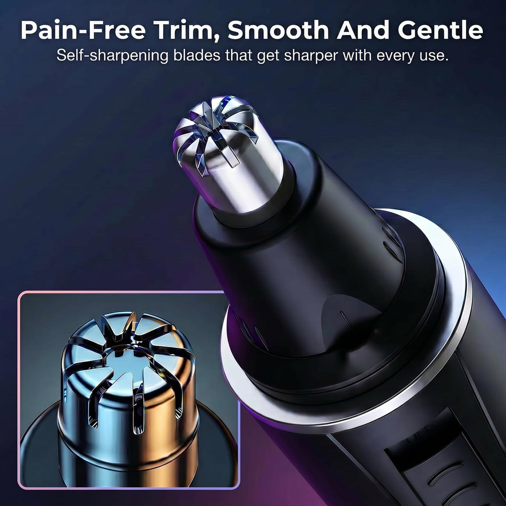 Nose Hair Trimmer for Men,Rechargeable 3-in-1 Professional Painless Eyebrow & Facial Hair Trimmer for Men