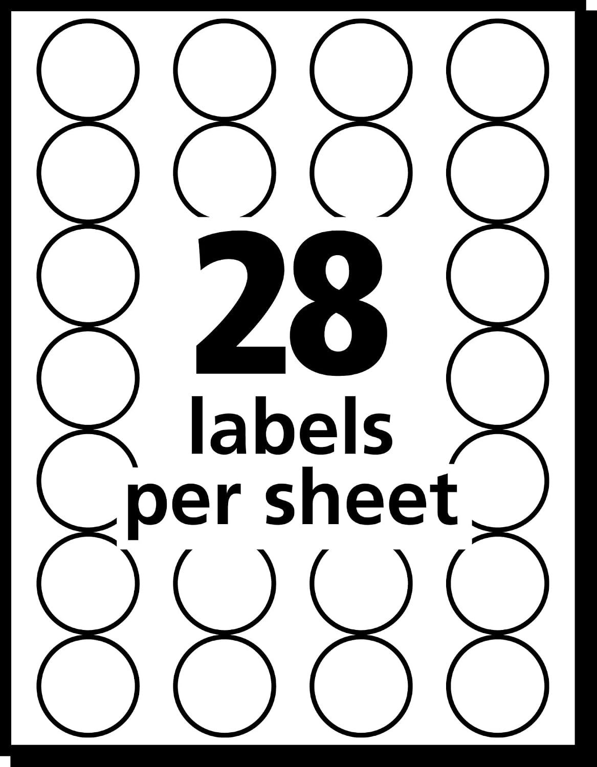 Color-Coding Removable Labels, 3/4 Inch Round Labels, Black, Non-Printable, 1,008 Dot Stickers Total (5459)