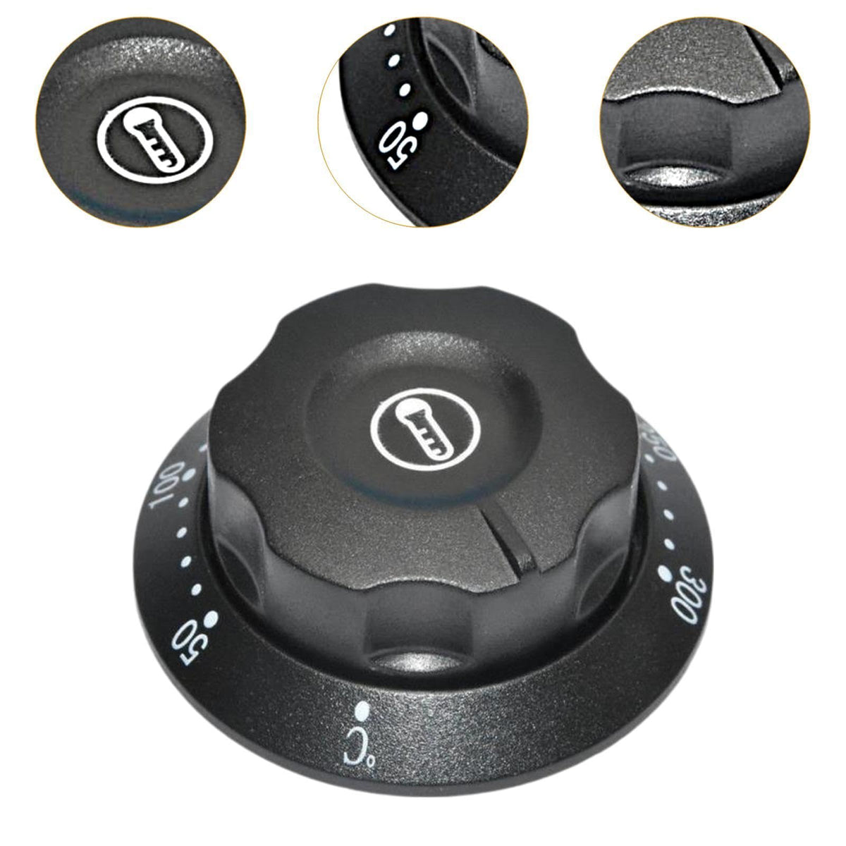 SiaBiced Thermostat Oven Knob Boiling Water Heaters Switch Knob Replacement, 50 to 300