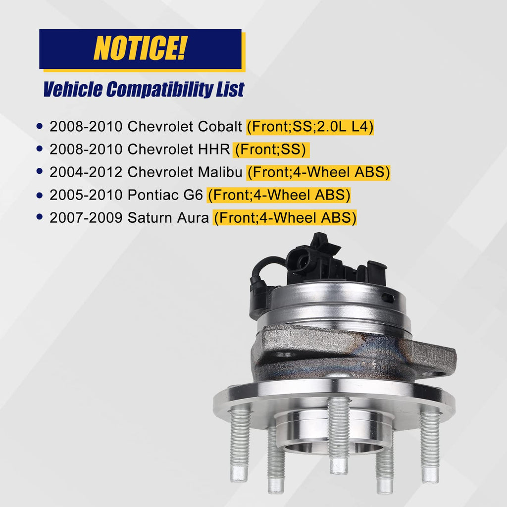 KUSATEC 513214 Front Wheel Bearing and Hub Assembly