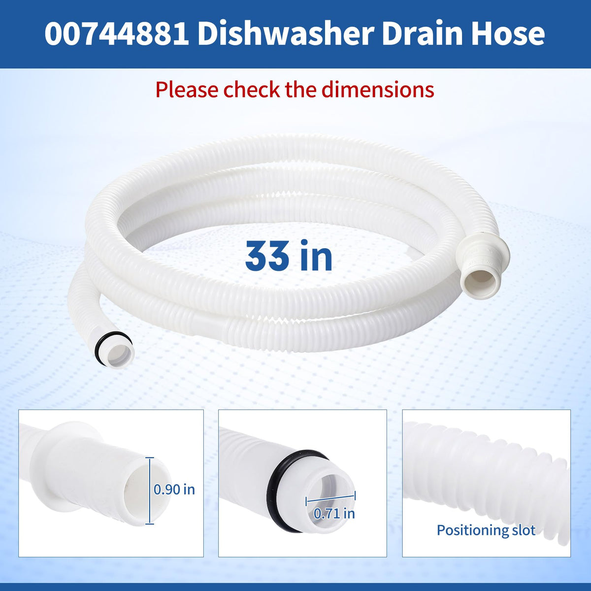 00744881 Dishwasher Drain Hose for Bosch