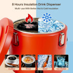 Insulated Beverage Dispenser 5 Gallon,Hot and Cold Drink Dispenser