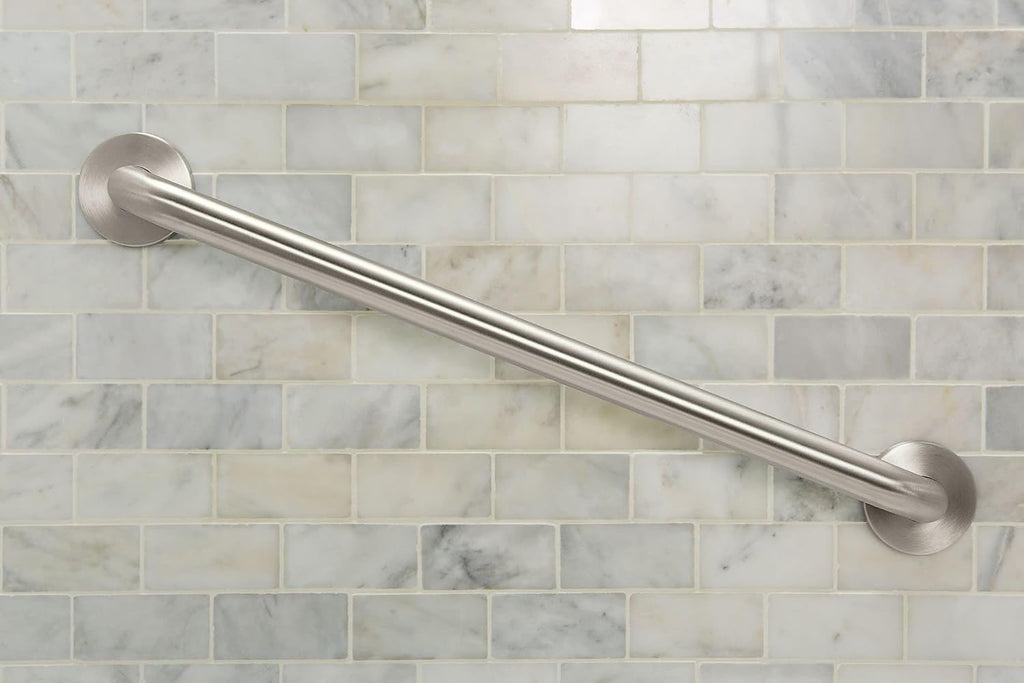 Home Care Bathroom Safety 24 Inch Stainless Steel Handicap Grab Bar for Bathtub and Shower, Heavy Duty Handle
