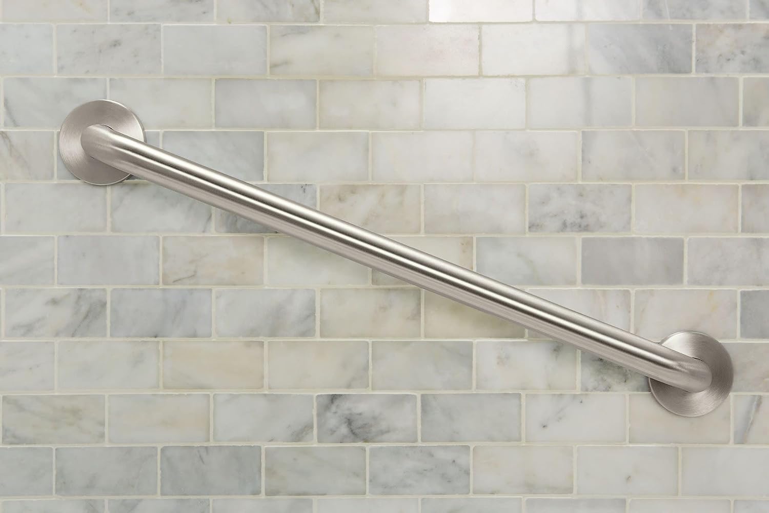 Home Care Bathroom Safety 24 Inch Stainless Steel Handicap Grab Bar for Bathtub and Shower, Heavy Duty Handle
