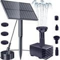 Upgraded Solar Fountain Pump Kit with Ground Stake for Bird Bath