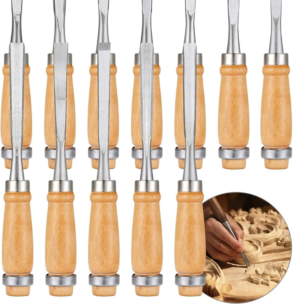 24Pcs Wood Carving Chisel Set - Kit Including Small and Large Size Wood Carver Set