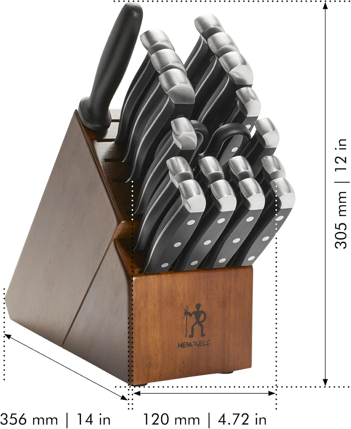 Statement 20 pc Knife Set, Razor-Sharp, German Engineered, Brown