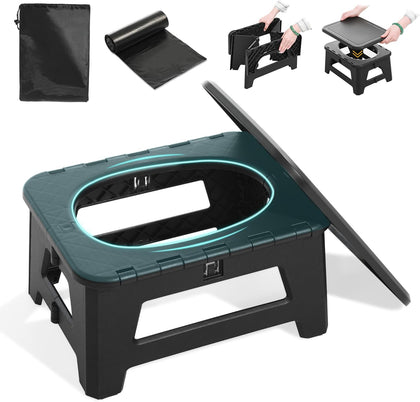 In-car Portable Toilet Collapsible Potty, Emergency Toilet | Temporary Potty For Outdoor Camping, Road Trips, Traffic