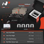 A-Premium 10.31 In (262mm) Rear Solid Brake Rotors and Ceramic Pads Kit