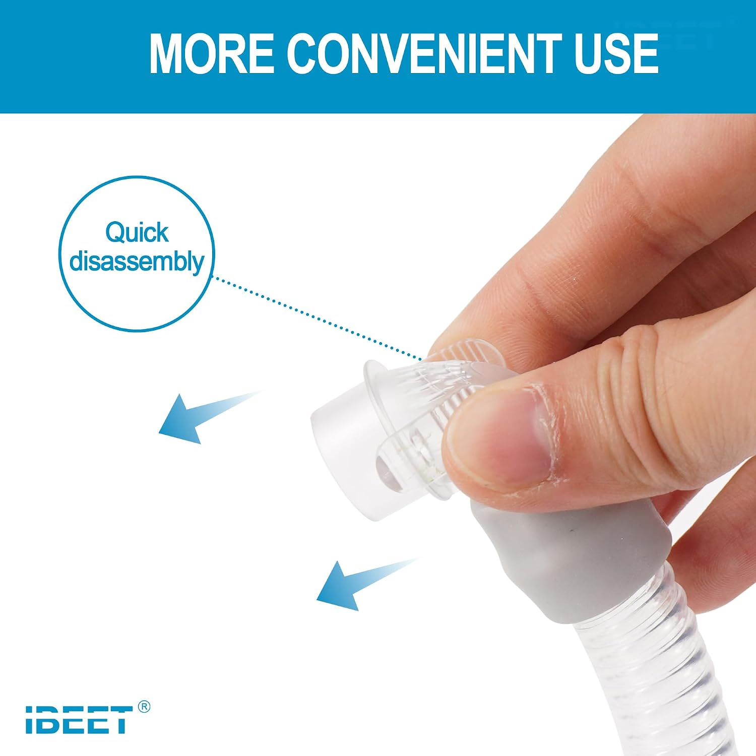 Replacement Tube Assembly for Wisp Nasal Mask, IBEET Short Tube for Wisp Connecting Hose, Replacement CPAP