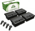 Mouse Bait Station | 4-Pack Indoor & Outdoor Mouse Bait Stations | Bait (Not Included) is Secured by Lock & Key | Pet