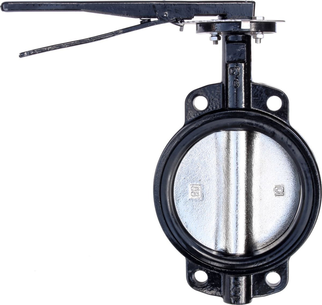 RKLO8 Cast Iron Butterfly Valve, Lever Style, EPDM, Black, 8"