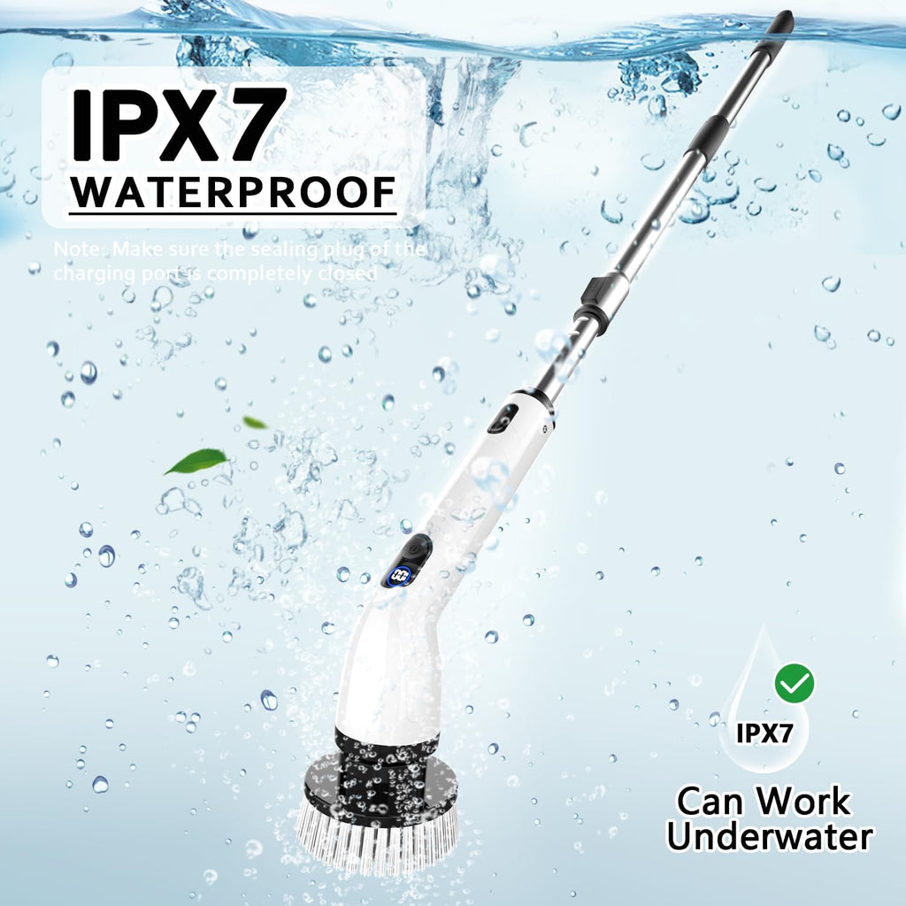 Electric Spin Scrubber,8 Replaceable Brush Heads for Home
