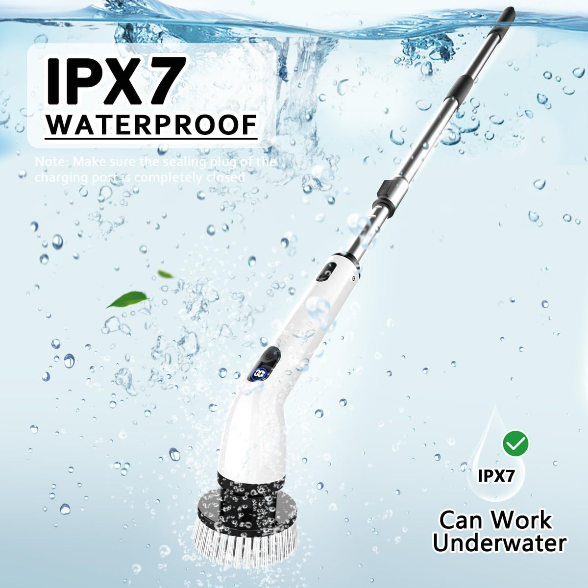 Electric Spin Scrubber,8 Replaceable Brush Heads for Home