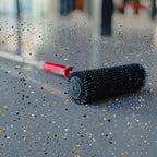 6.17 lb Epoxy Floor Flake, Black White Grey Yellow, 6-8 mm